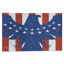 American Eagle Background In Flag Colors Rugs 101287361