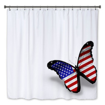 American Flag Butterfly, Isolated On White Background Bath Decor 42606132