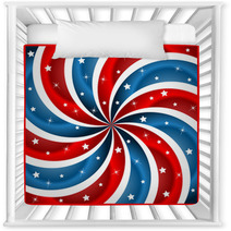 American Flag Stars And Swirly Stripes Nursery Decor 23612897