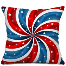 American Flag Stars And Swirly Stripes Pillows 23612897