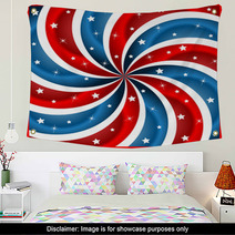 American Flag Stars And Swirly Stripes Wall Art 23612897