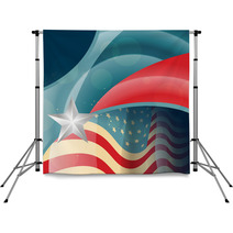 American Flag Vector Backdrops 42690289