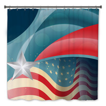 American Flag Vector Bath Decor 42690289