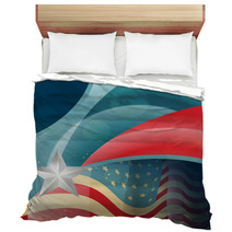 American Flag Vector Bedding 42690289