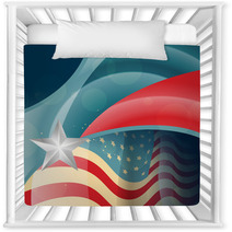 American Flag Vector Nursery Decor 42690289