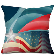American Flag Vector Pillows 42690289