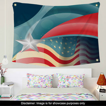 American Flag Vector Wall Art 42690289