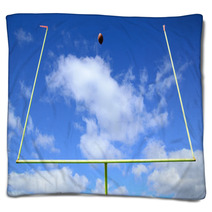 American Football And Goal Posts Blankets 51776379