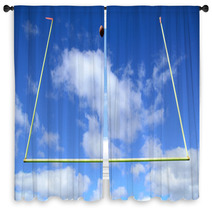 American Football And Goal Posts Window Curtains 51776379