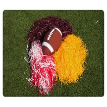 American Football And Pom Poms On Field Rugs 25094382