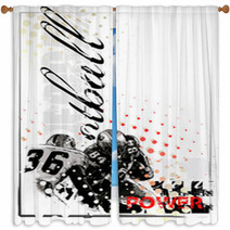 American Football Background Window Curtains 20462809