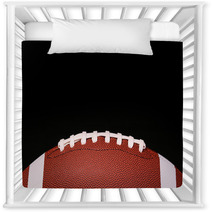 American Football Ball Over Black Background Nursery Decor 69964820