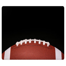 American Football Ball Over Black Background Rugs 69964820