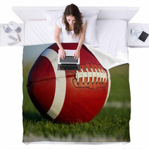 American Football Close Up Blankets 57671780