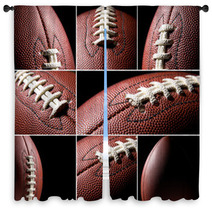 American Football Collage Window Curtains 37692821