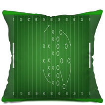 American Football Field Background Pillows 63080518