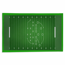 American Football Field Background Rugs 63080518