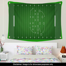 American Football Field Background Wall Art 63080518