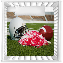 American Football, Helmet, And Pom Poms Nursery Decor 32446239