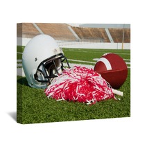 American Football, Helmet, And Pom Poms Wall Art 32446239