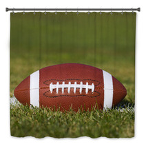 American Football On The Field With Green Grass Bath Decor 55964905