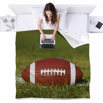 American Football On The Field With Green Grass Blankets 55964905