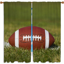 American Football On The Field With Green Grass Window Curtains 55964905