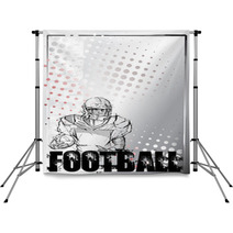 American Football Pencil Poster Background Backdrops 18804041