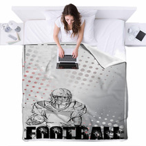 American Football Pencil Poster Background Blankets 18804041