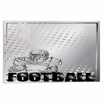 American Football Pencil Poster Background Rugs 18804041