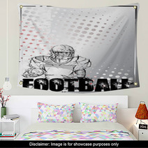 American Football Pencil Poster Background Wall Art 18804041