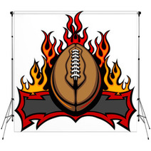 American Football Template With Flames Vector Image Backdrops 39446135