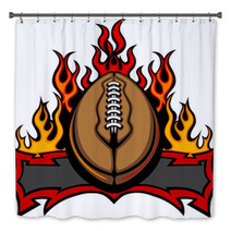 American Football Template With Flames Vector Image Bath Decor 39446135