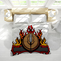 American Football Template With Flames Vector Image Bedding 39446135