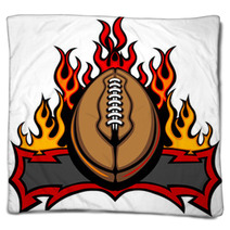 American Football Template With Flames Vector Image Blankets 39446135