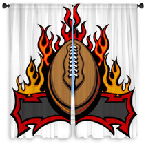 American Football Template With Flames Vector Image Window Curtains 39446135