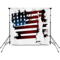 American Grunge Flag Backdrops 61185389