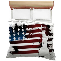 American Grunge Flag Bedding 61185389