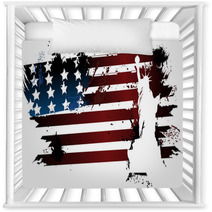 American Grunge Flag Nursery Decor 61185389