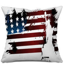 American Grunge Flag Pillows 61185389