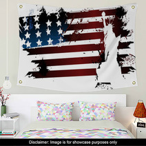 American Grunge Flag Wall Art 61185389
