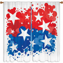 American Patriotic Background Window Curtains 64692439