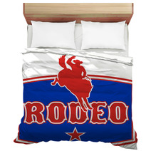 American Rodeo Cowboy Bucking Bronco Shield Bedding 27479605