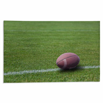 American Rugby Ball On The Grass Rugs 55617488