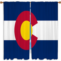 American State Colorado Flag Window Curtains 65951836