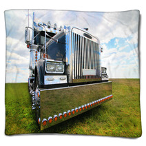American Truck In Field Blankets 43144377