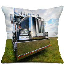 American Truck In Field Pillows 43144377