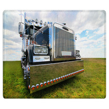 American Truck In Field Rugs 43144377