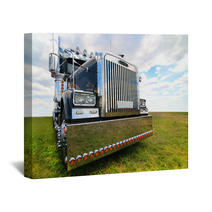 American Truck In Field Wall Art 43144377