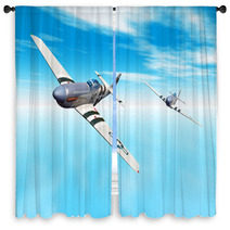Amerikanische Jagdflugzeuge Window Curtains 31922958